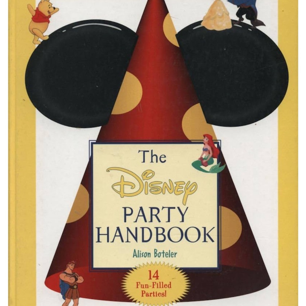 Disney Party Handbook with Yellow and Red Accents